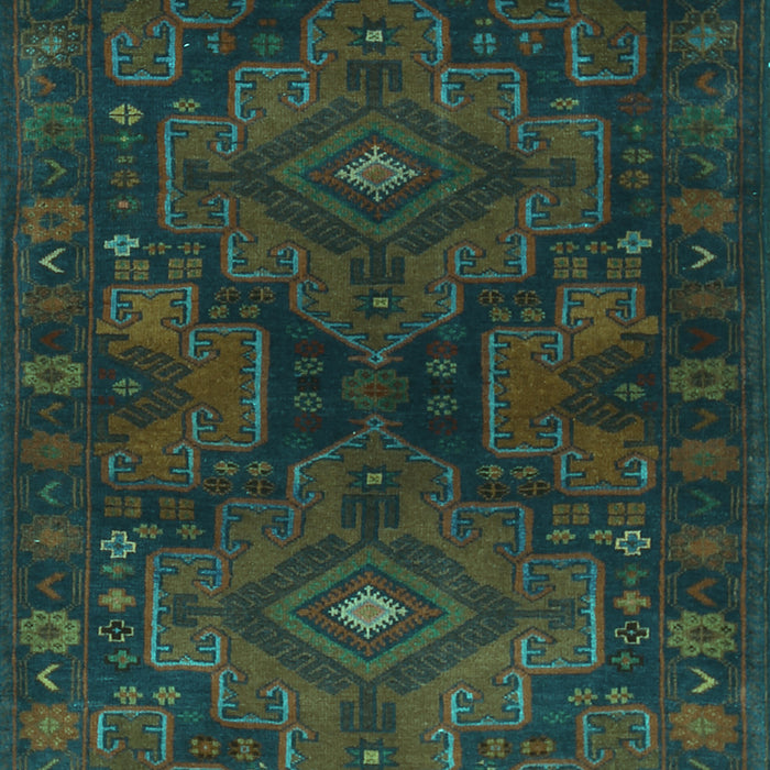 Abstract Turquoise Contemporary Rug, con1216turq
