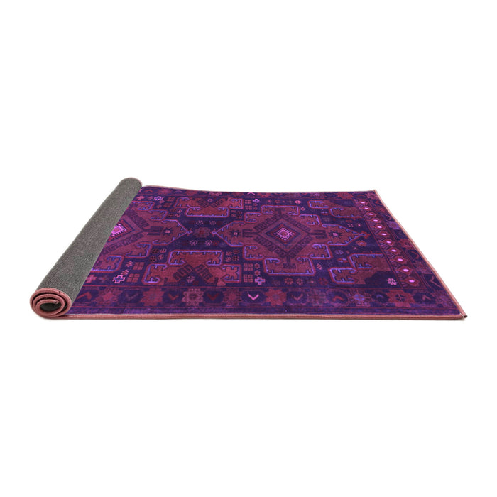 Sideview of Abstract Purple Contemporary Rug, con1216pur