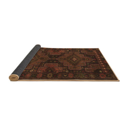 Sideview of Abstract Brown Contemporary Rug, con1216brn