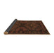 Sideview of Abstract Brown Contemporary Rug, con1216brn