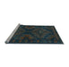 Sideview of Machine Washable Abstract Light Blue Contemporary Rug, wshcon1216lblu