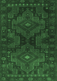 Abstract Emerald Green Contemporary Rug, con1216emgrn