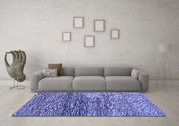 Machine Washable Abstract Blue Contemporary Rug in a Living Room, wshcon1217blu