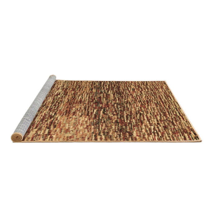 Sideview of Machine Washable Abstract Brown Contemporary Rug, wshcon1217brn