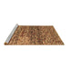 Sideview of Machine Washable Abstract Brown Contemporary Rug, wshcon1217brn