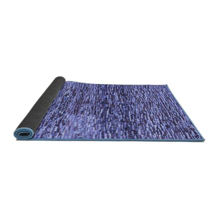 Sideview of Abstract Blue Contemporary Rug, con1217blu