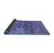 Sideview of Abstract Blue Contemporary Rug, con1217blu