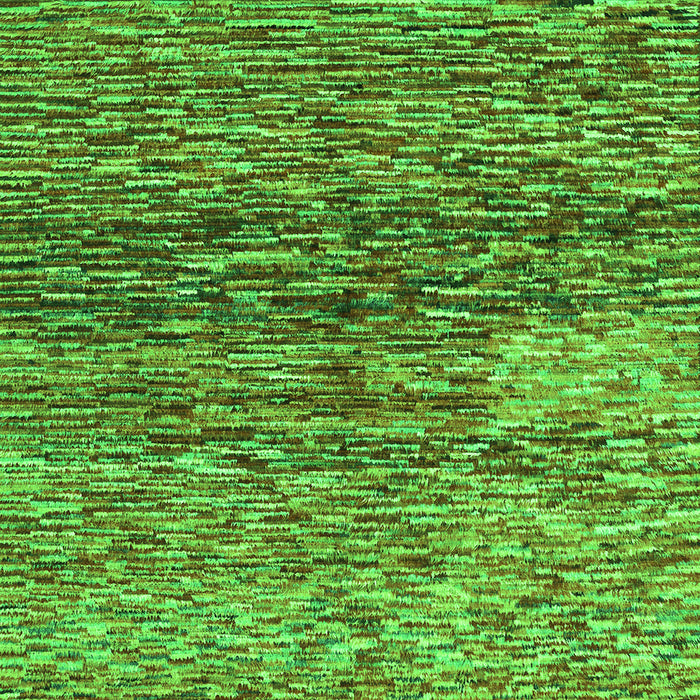 Round Machine Washable Abstract Green Contemporary Area Rugs, wshcon1217grn