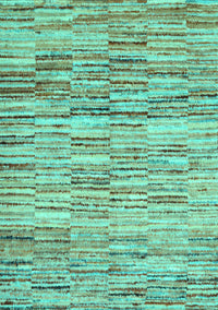 Abstract Turquoise Contemporary Rug, con1218turq