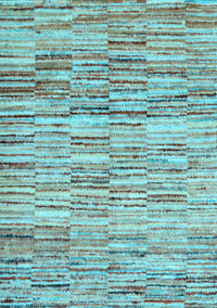 Abstract Light Blue Contemporary Rug, con1218lblu