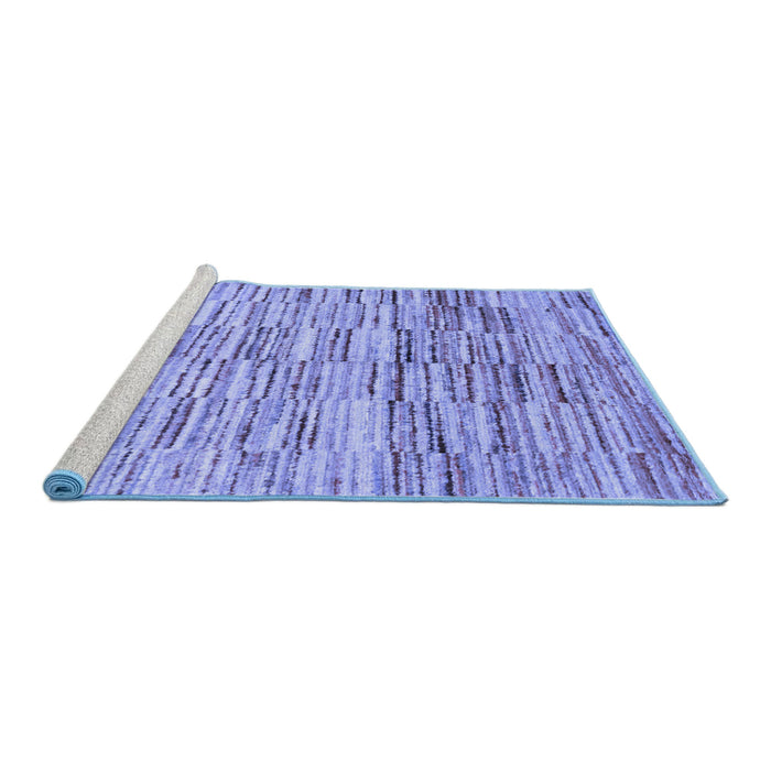 Sideview of Machine Washable Abstract Blue Contemporary Rug, wshcon1218blu