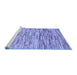 Sideview of Machine Washable Abstract Blue Contemporary Rug, wshcon1218blu