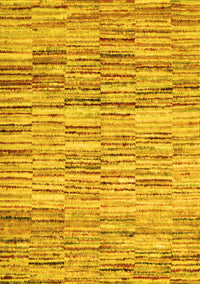 Abstract Yellow Contemporary Rug, con1218yw