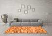 Machine Washable Abstract Orange Contemporary Area Rugs in a Living Room, wshcon1218org