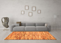 Machine Washable Abstract Orange Contemporary Rug, wshcon1218org