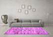 Machine Washable Abstract Purple Contemporary Area Rugs in a Living Room, wshcon1218pur