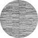 Square Abstract Gray Contemporary Rug, con1218gry