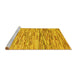 Sideview of Machine Washable Abstract Yellow Contemporary Rug, wshcon1218yw