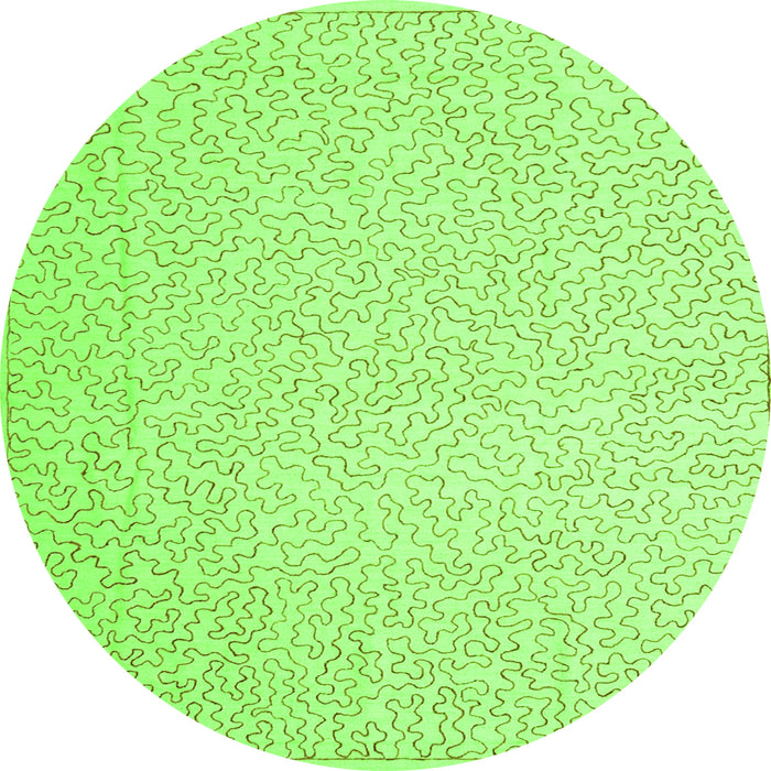 Machine Washable Abstract Green Contemporary Area Rugs, wshcon1219grn