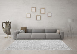 Machine Washable Abstract Gray Contemporary Rug in a Living Room,, wshcon1219gry