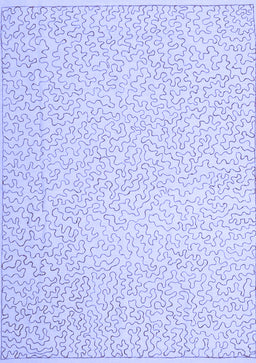 Abstract Blue Contemporary Rug, con1219blu