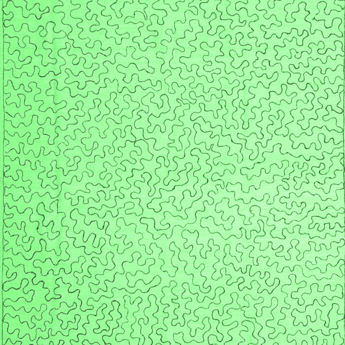 Machine Washable Abstract Emerald Green Contemporary Area Rugs, wshcon1219emgrn