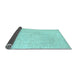 Sideview of Abstract Light Blue Contemporary Rug, con1219lblu