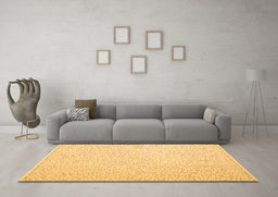 Machine Washable Abstract Brown Contemporary Rug in a Living Room,, wshcon1219brn