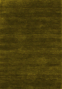 Abstract Yellow Contemporary Rug, con121yw