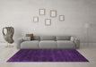 Machine Washable Abstract Purple Contemporary Area Rugs in a Living Room, wshcon121pur