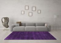Machine Washable Abstract Purple Contemporary Rug, wshcon121pur