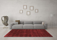 Machine Washable Abstract Red Contemporary Rug, wshcon121red