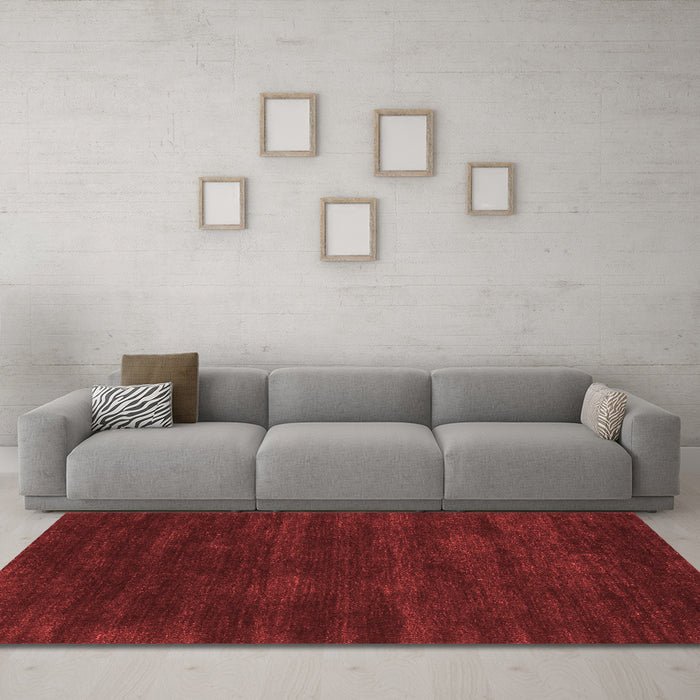Contemporary Red Washable Rugs