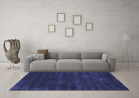 Machine Washable Abstract Blue Contemporary Rug, wshcon121blu