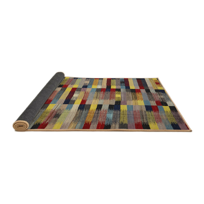 Thickness of Contemporary Reddish Brown Modern Rug, con1220