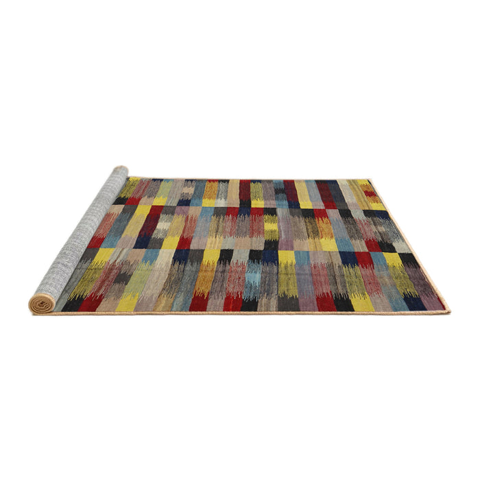 Serging Thickness of Machine Washable Contemporary Sepia Brown Rug, wshcon1220