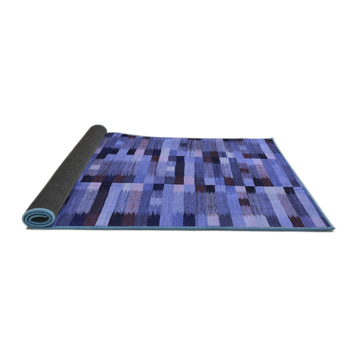 Sideview of Abstract Blue Contemporary Rug, con1220blu