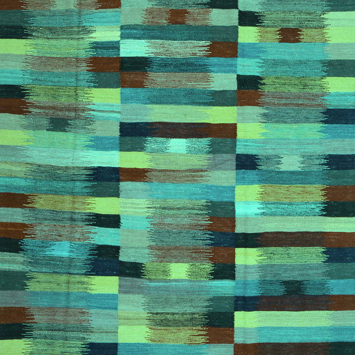 Abstract Turquoise Contemporary Rug, con1220turq