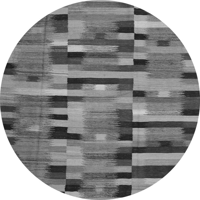 Square Abstract Gray Contemporary Rug, con1220gry