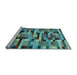 Sideview of Machine Washable Abstract Light Blue Contemporary Rug, wshcon1220lblu