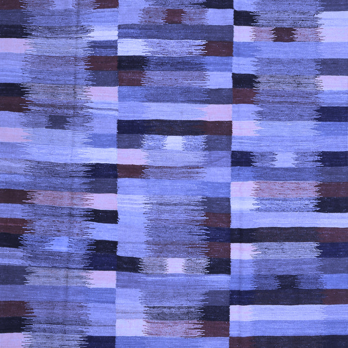 Abstract Blue Contemporary Rug, con1220blu