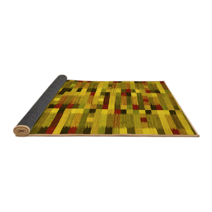 Sideview of Abstract Yellow Contemporary Rug, con1220yw
