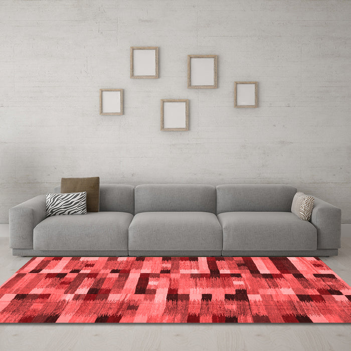 Contemporary Red Washable Rugs