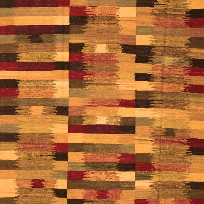 Serging Thickness of Machine Washable Abstract Orange Contemporary Area Rugs, wshcon1220org