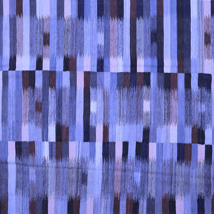 Square Machine Washable Abstract Blue Contemporary Rug, wshcon1220blu