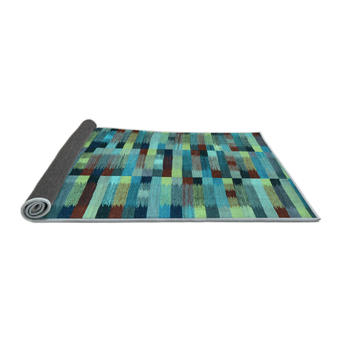 Sideview of Abstract Light Blue Contemporary Rug, con1220lblu