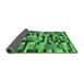 Sideview of Abstract Emerald Green Contemporary Rug, con1220emgrn