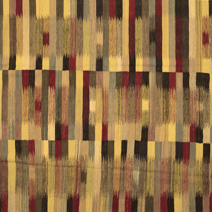 Square Machine Washable Abstract Brown Contemporary Rug, wshcon1220brn