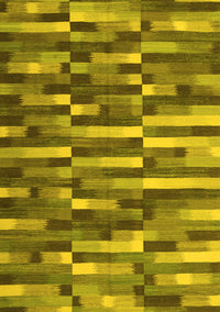 Abstract Yellow Contemporary Rug, con1221yw