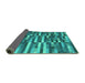 Sideview of Abstract Turquoise Contemporary Rug, con1221turq